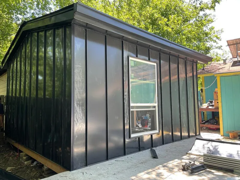 Black standing seam metal wall panels for Metal Roof Installation in Ferndale